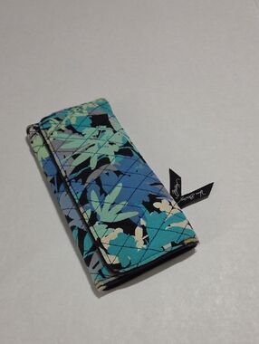 Vera Bradley Blue Teal Floral Quilted Wallet